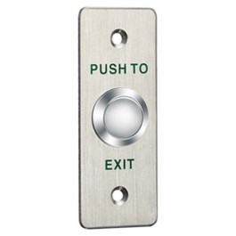 Hikvision DS-K7P02 Botoeira de Requisição de Saída para embutir, perfil estreito 35mm, aço inox