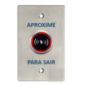 RT-840 Botoeira de Requisição de Saída de Proximidade , espelho em Aço Inox 4x2" p/ embutir, contato NA/NF 